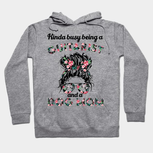 Guitarist girl and a dog lover . Perfect present for mother dad friend him or her Hoodie by SerenityByAlex